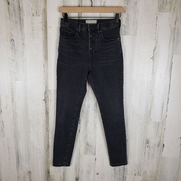 Everlane High Rise Skinny Button Fly Sz 26 - Picture 3 of 8
